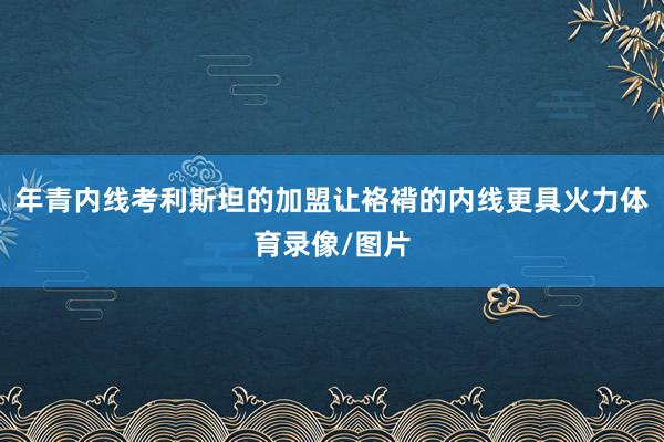 年青内线考利斯坦的加盟让袼褙的内线更具火力体育录像/图片