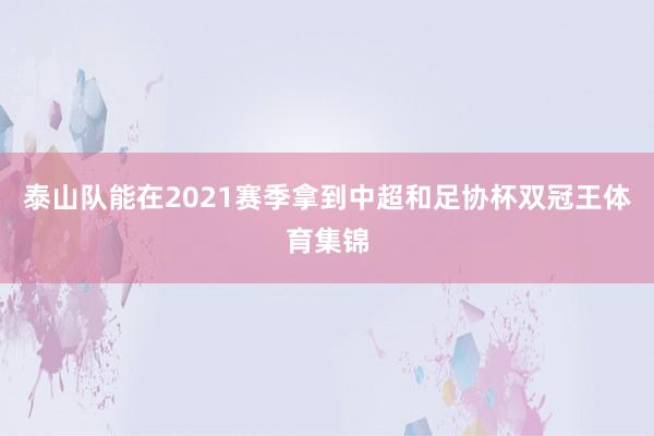 泰山队能在2021赛季拿到中超和足协杯双冠王体育集锦