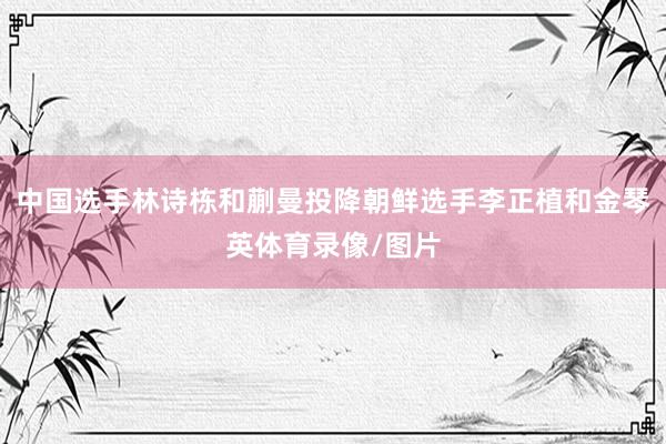 中国选手林诗栋和蒯曼投降朝鲜选手李正植和金琴英体育录像/图片